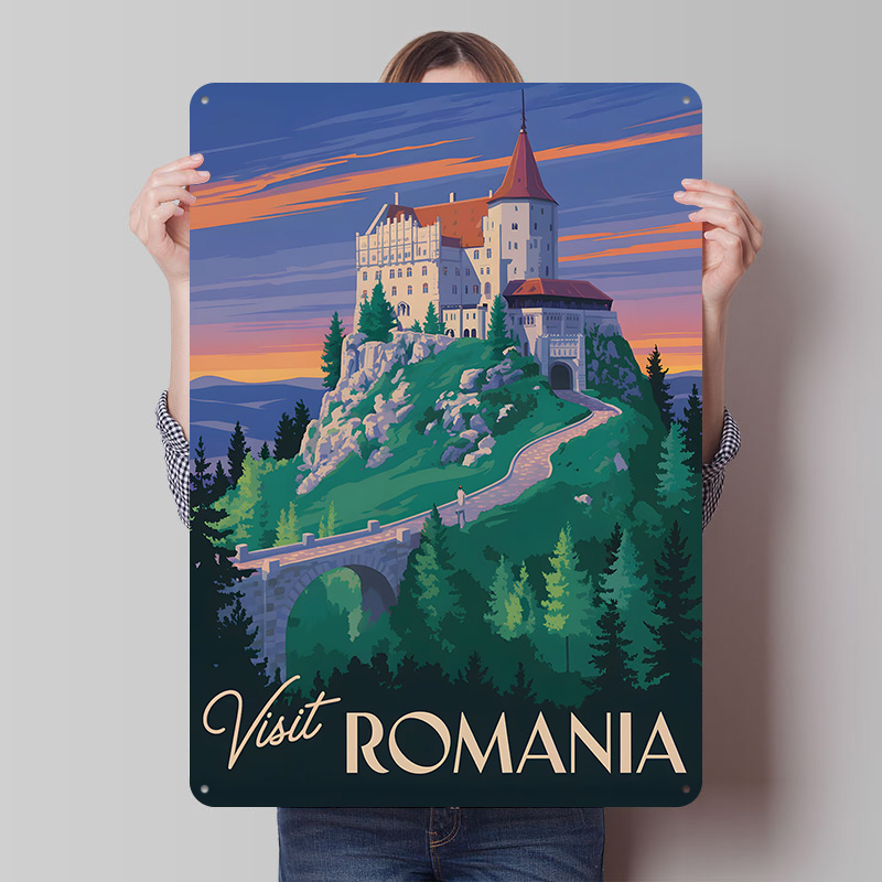 Bathroom Home Visit - Poster Artistico Personalizzato con Castelli della