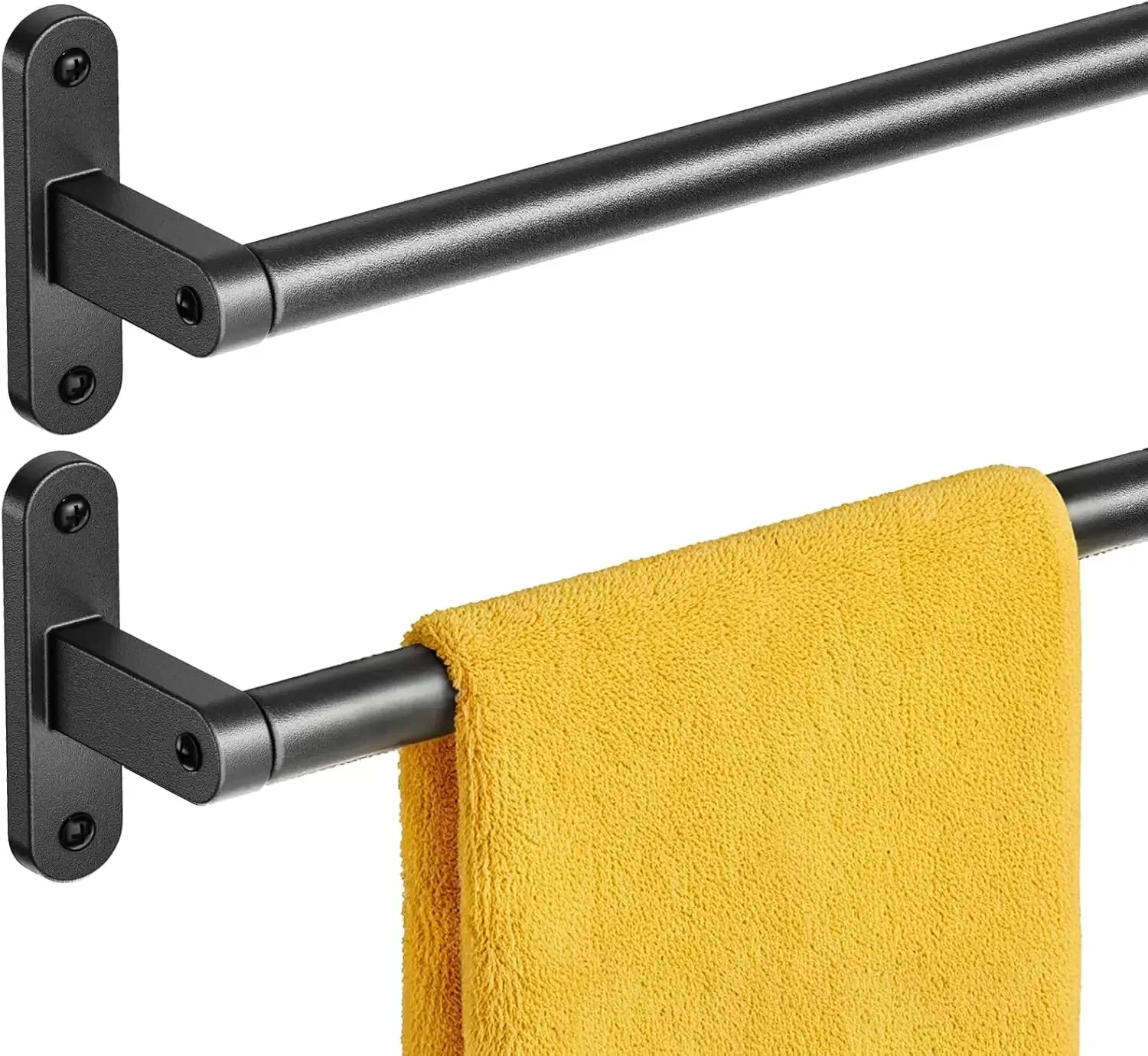 Home Essentials Bathroom Accessories - Portasciugamani nero opaco per bagno -