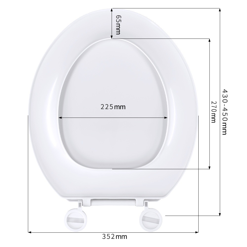 Home Bathroom Fittings - Copriwater Universale Rinforzato con Chiusura Ammortizzata,
