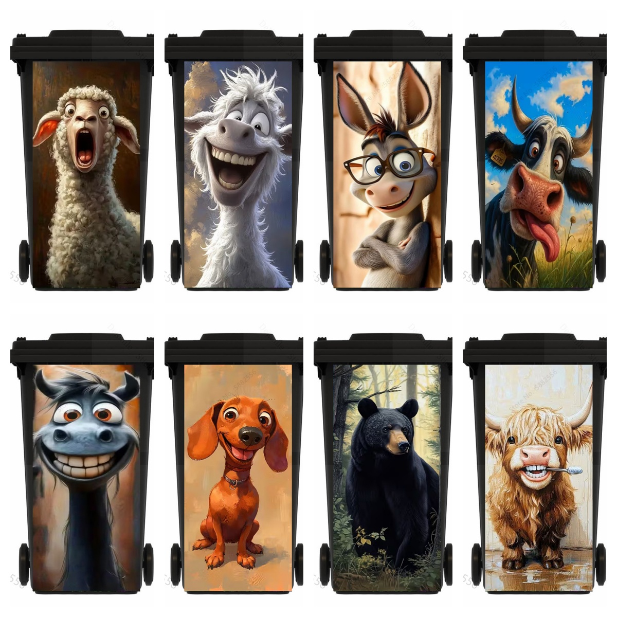 Home Bathroom Trash Can - Adesivi Divertenti a Forma di Cavallo