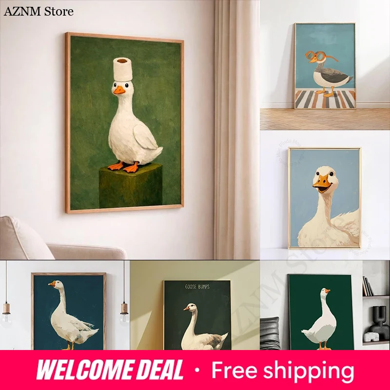 Home Bathroom Ideas - Poster con anatre e oche, divertente