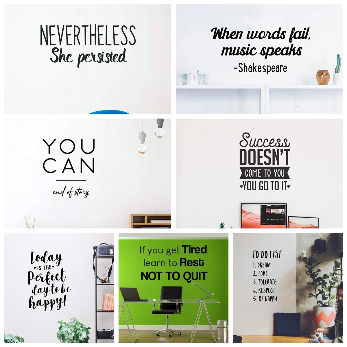 Home Bathroom Tiles - 1pc Quotes Wall Sticker vinile autoadesivo