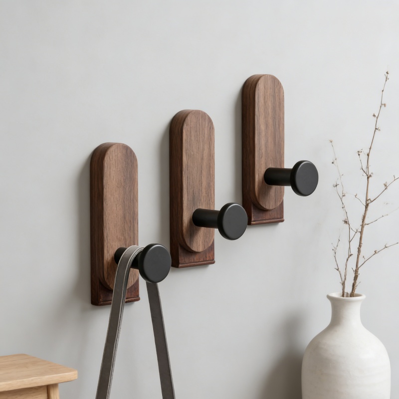 Robe Hook Adhesive - Ganci da parete autoadesivi in legno
