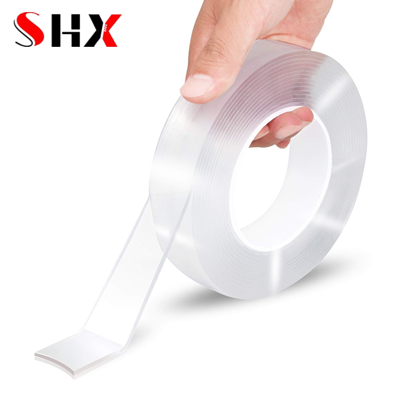 Home Bathroom Wall Tiles - Nastro biadesivo trasparente Nano Tape Adesivi