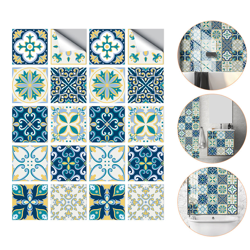 Home Bathroom Tiles Design - 20 Pezzi di Adesivi in PVC