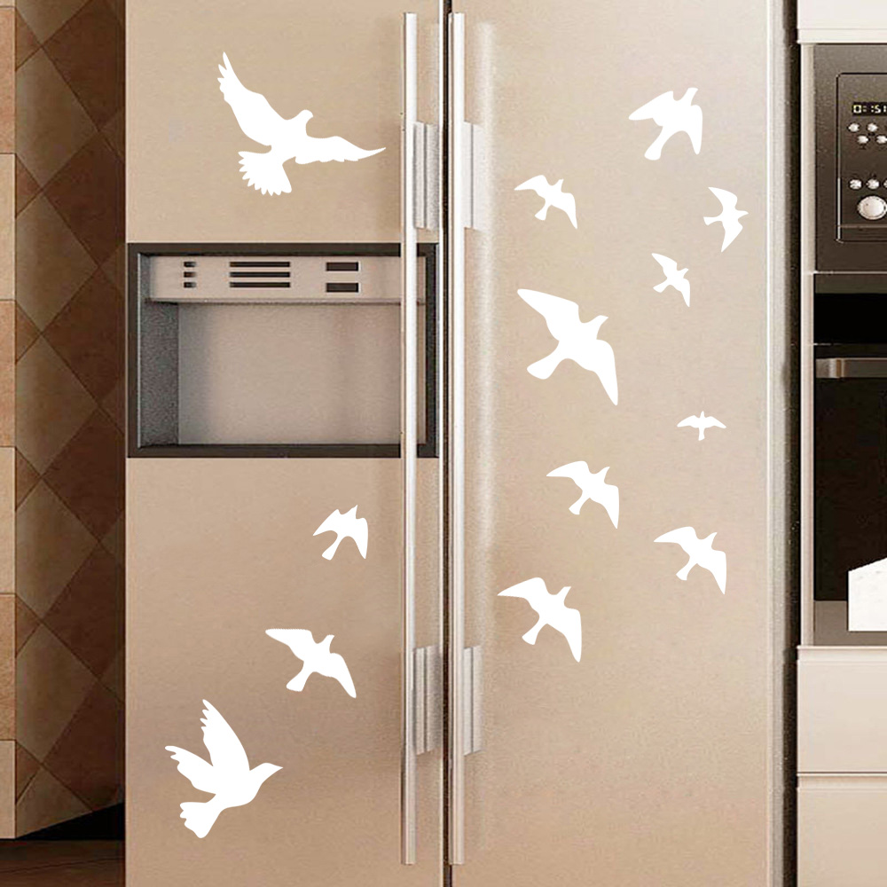 Home Bathroom Tiles - 12 pz/set adesivi murali uccello decorazione