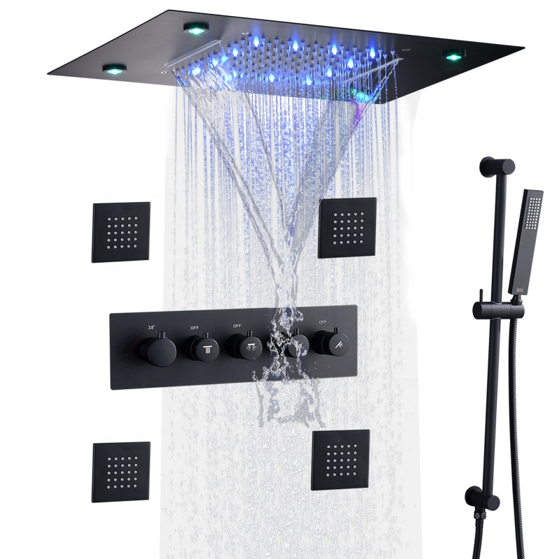 Shower Head Rain - Rubinetti per vasca e doccia neri