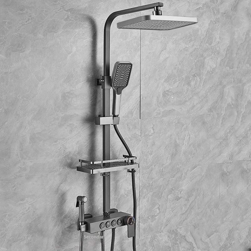 Shower Head Rain - Set Doccia in Acciaio Inossidabile Anticalcare