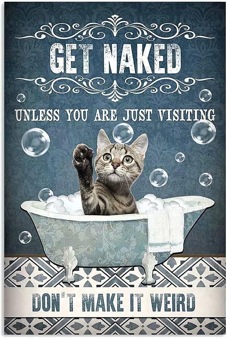 Bathroom Home Visit - Targa in metallo per bagno con