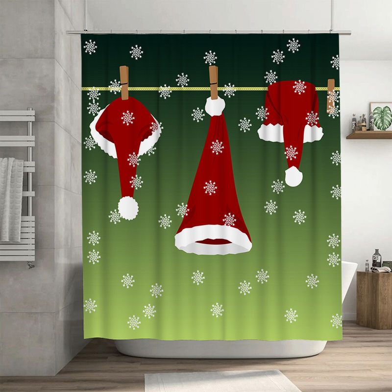 Home Bathroom Ideas - TU Tenda da doccia natalizia festiva