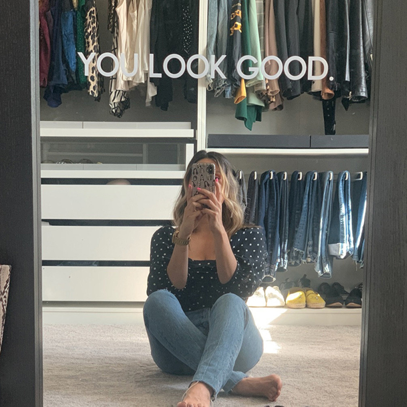 Home Bathroom Tiles - You Look Good Mirror Wall Sticker