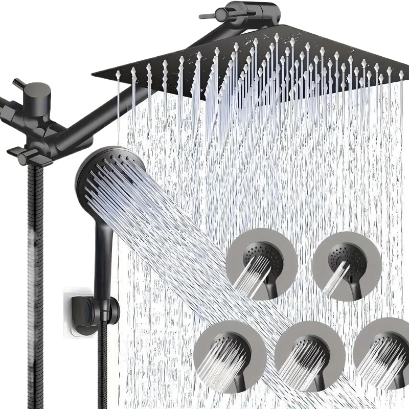 Shower Head Rain - Set Doccia a Pioggia in Acciaio