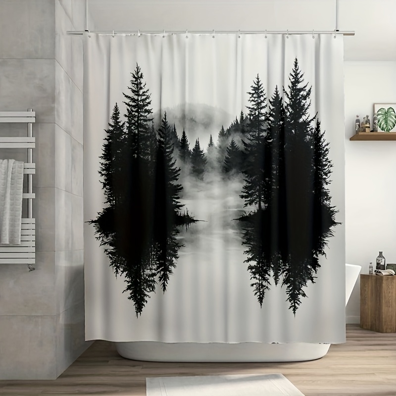 Home Bathroom Ideas - Tenda da doccia Misty Forest Woodland