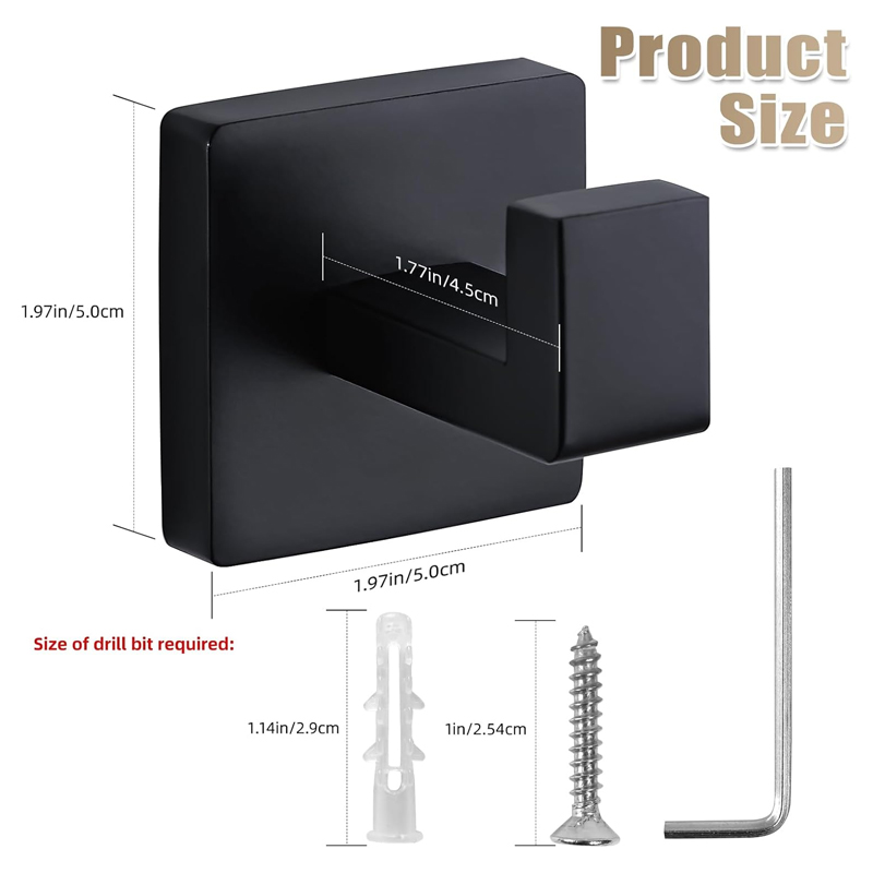 Gancio appendiabiti nero opaco - Robe Hook Adhesive recensione e prezzo