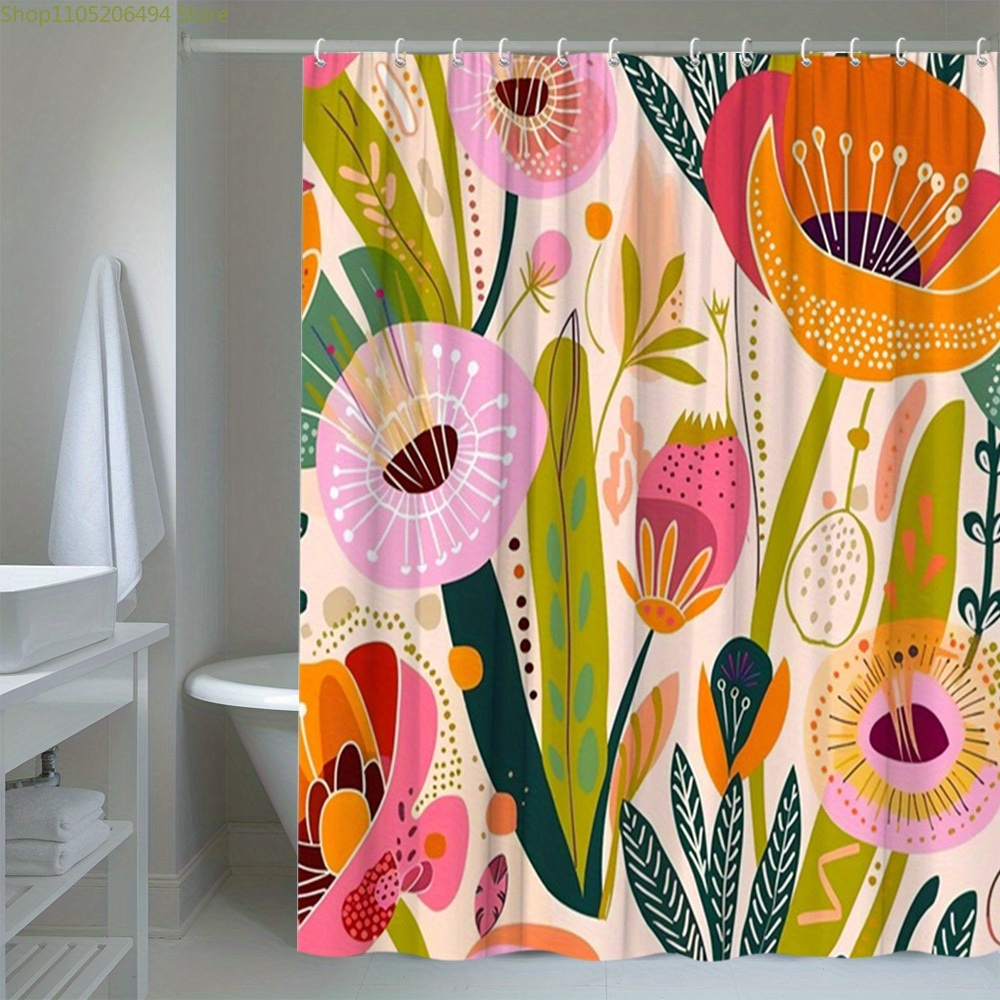 Tenda da Doccia con Motivo Flo - Home Bathroom Ideas recensione e prezzo