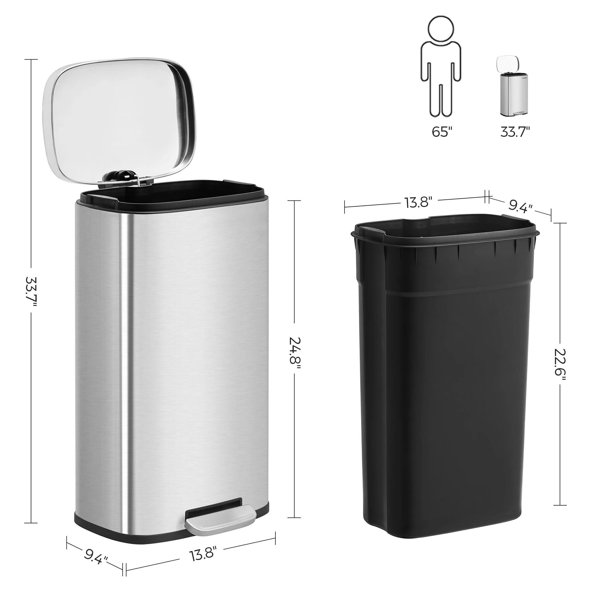 -Cucina domestica Pattumiera n - Home Bathroom Trash Can recensione e prezzo