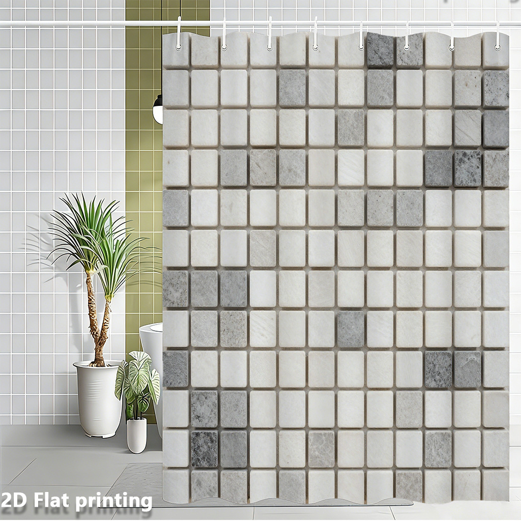Tenda da doccia grande con sta - Home Bathroom Tiles Design recensione e prezzo