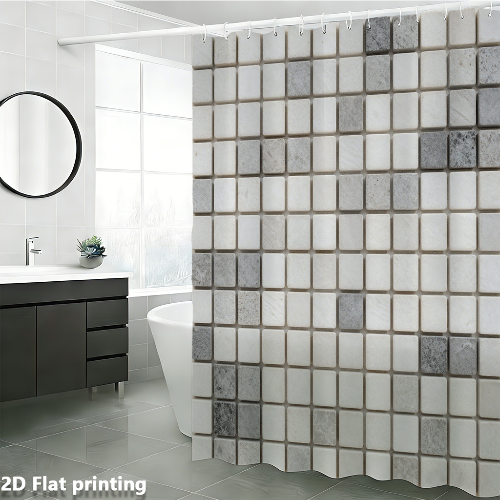 Tenda da doccia grande con sta - Home Bathroom Tiles Design recensione e prezzo