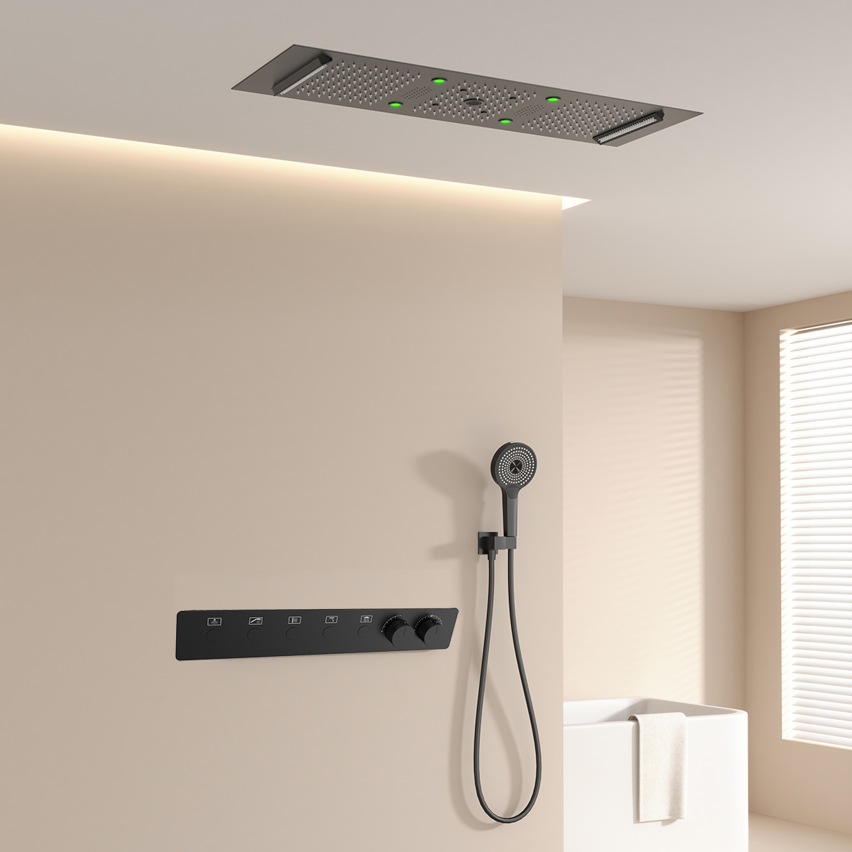 Set Doccia di Lusso Bianco 300 - Shower Head Rain recensione e prezzo